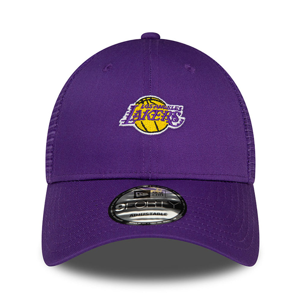 Los Angeles Lakers NBA Home Field Purple 9FORTY Trucker Adjustable Cap