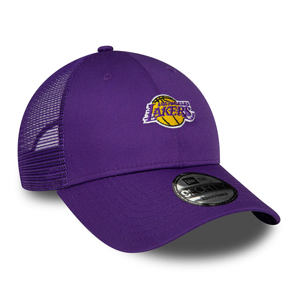 Los Angeles Lakers NBA Home Field Purple 9FORTY Trucker Adjustable Cap