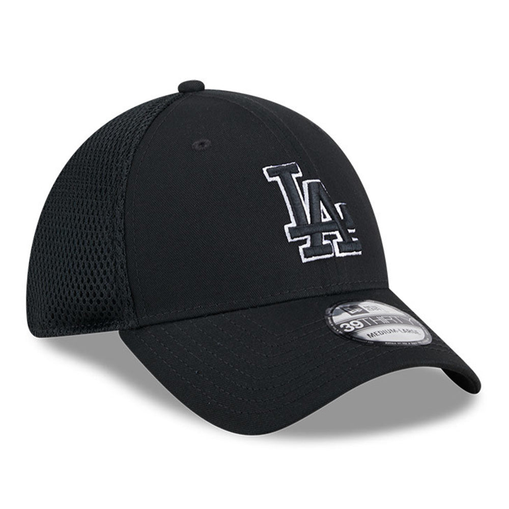 New Era Los Angeles Dodgers EG Neo Black 39THIRTY Stretch Fitted Cap