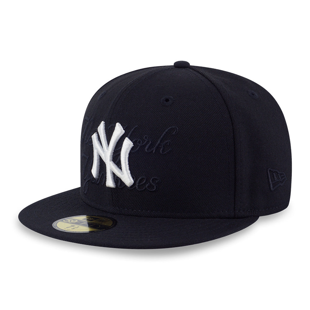 New York Yankees MLB Tonal Script Black 59FIFTY Fitted Cap