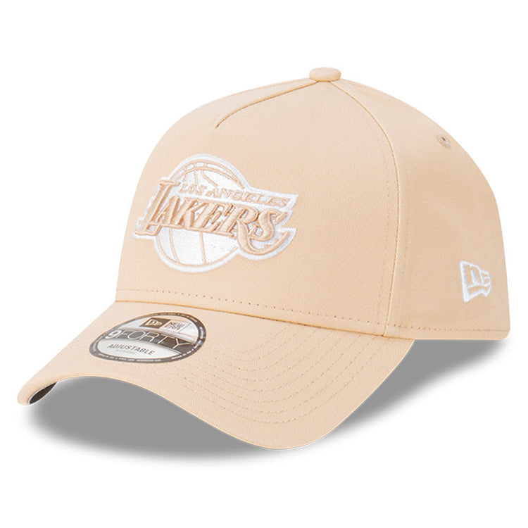 Los Angeles Lakers NBA Oatmilk 9FORTY A-Frame Snapback Cap