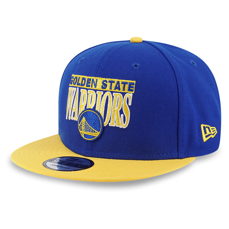 Golden State Warriors NBA Two Tone Block Official Team Color 9FIFTY Snapback Cap