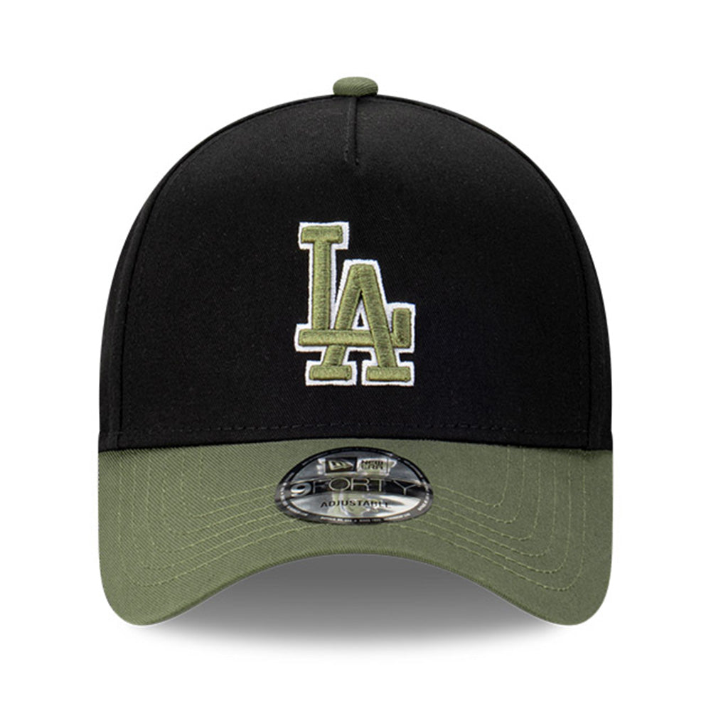 Los Angeles Dodgers MLB Black Olive 2 Black 9FORTY A-Frame Snapback Cap