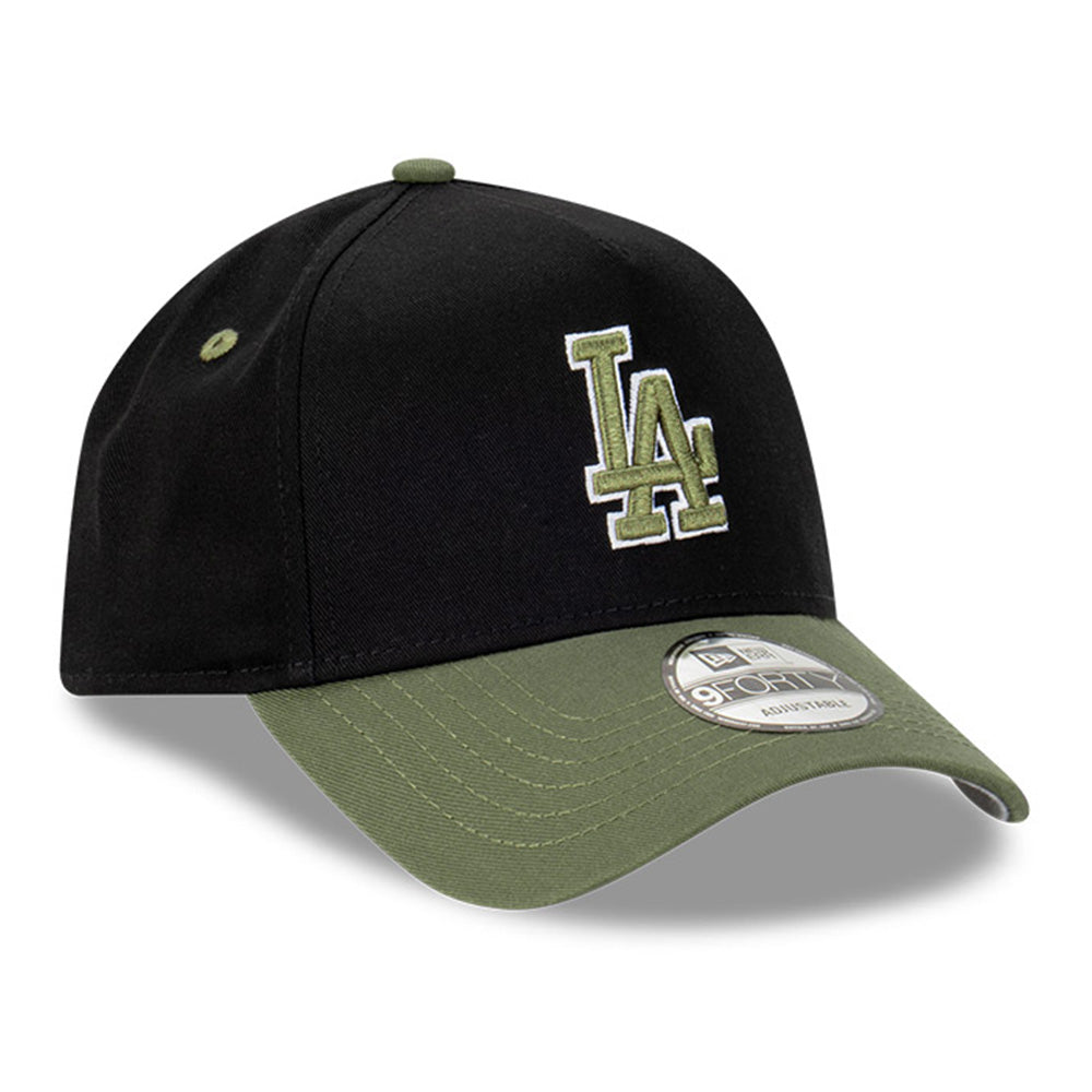 Los Angeles Dodgers MLB Black Olive 2 Black 9FORTY A-Frame Snapback Cap