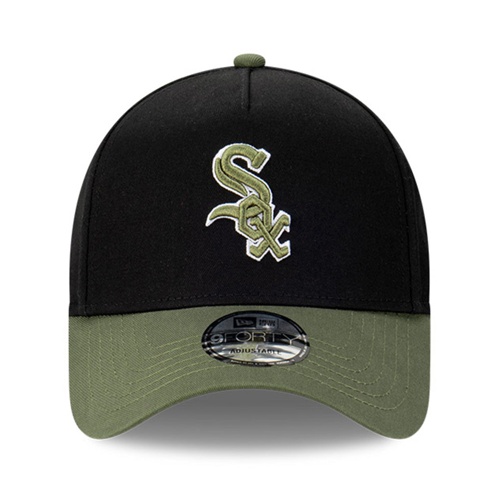 Chicago White Sox MLB Black Olive 2 Black 9FORTY A-Frame Snapback Cap