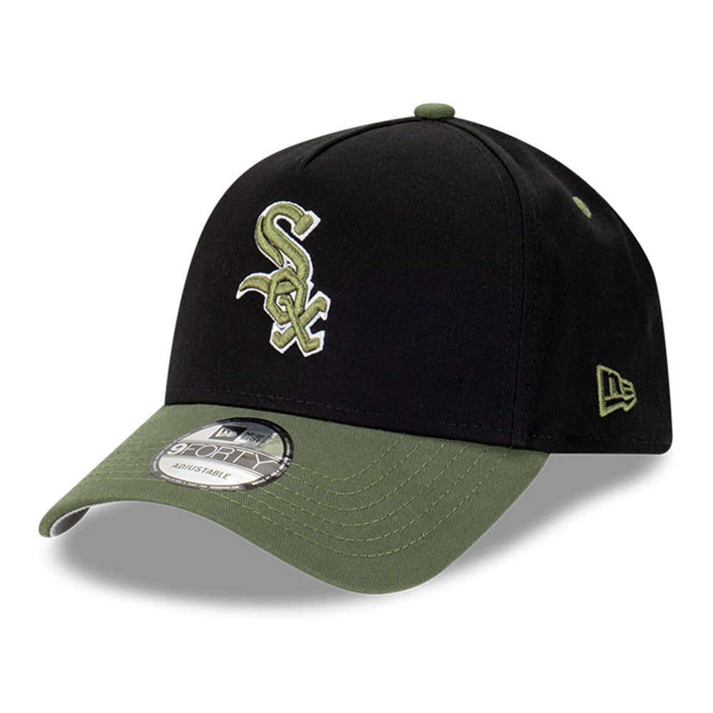 Chicago White Sox MLB Black Olive 2 Black 9FORTY A-Frame Snapback Cap