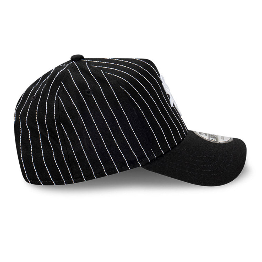 Chicago White Sox MLB Pinstripe Black 9FORTY A-Frame Snapback Cap