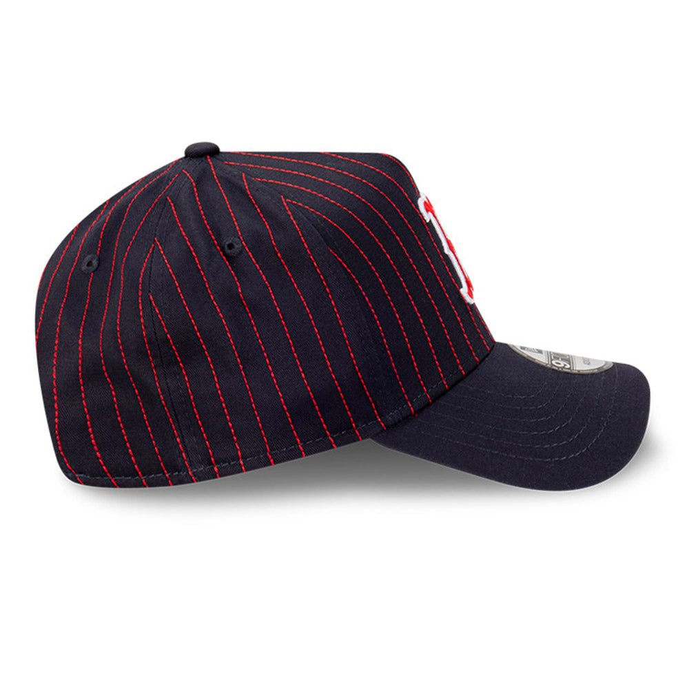 Boston Red Sox MLB Pinstripe Navy Red 9FORTY A-Frame Snapback Cap