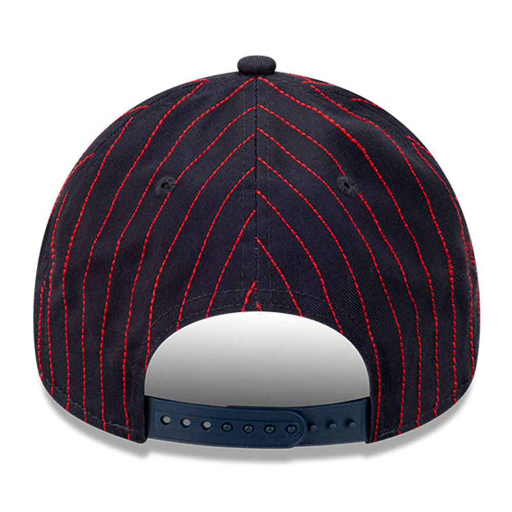 Boston Red Sox MLB Pinstripe Navy Red 9FORTY A-Frame Snapback Cap