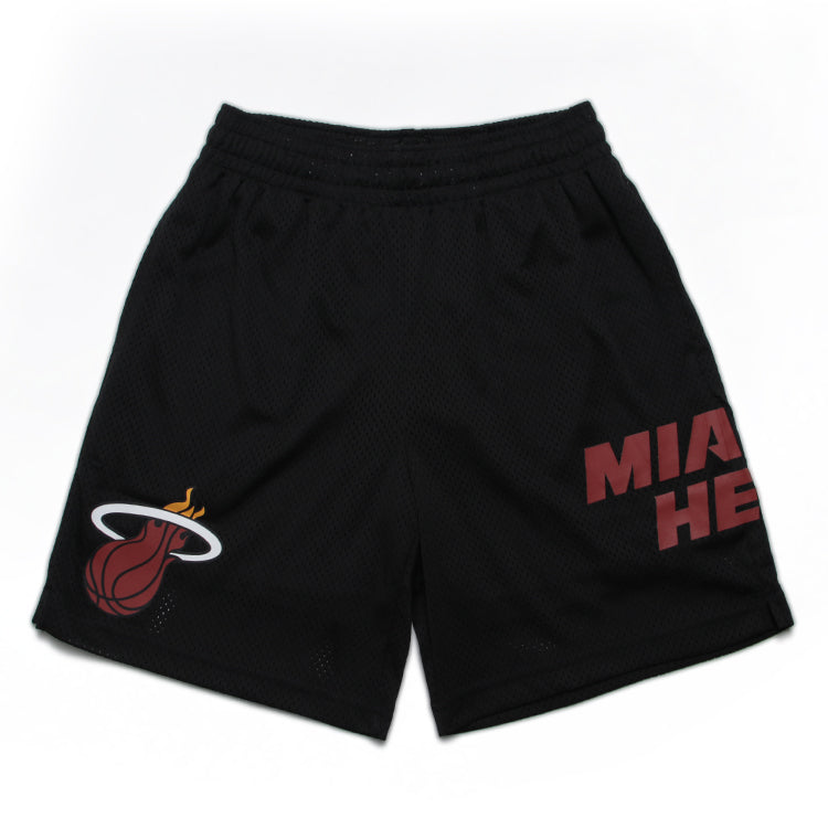 Miami Heat NBA Black Mesh Shorts