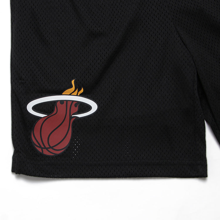 Miami Heat NBA Black Mesh Shorts