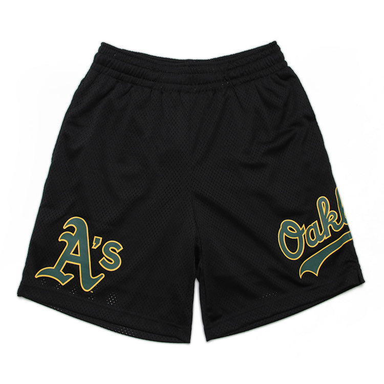 Oakland Athletics MLB Black Mesh Shorts