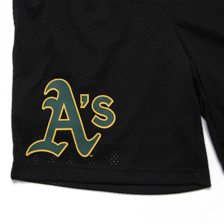 Oakland Athletics MLB Black Mesh Shorts