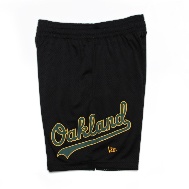 Oakland Athletics MLB Black Mesh Shorts