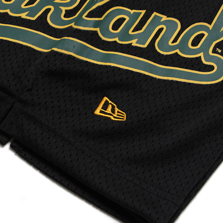 Oakland Athletics MLB Black Mesh Shorts