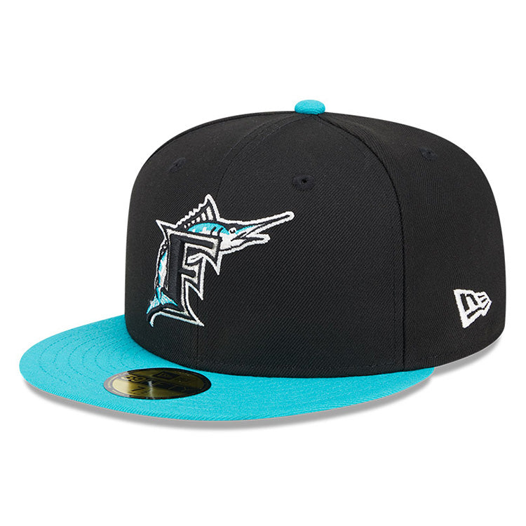 Florida Marlins MLB Big League Chew Black 59FIFTY Fitted Cap