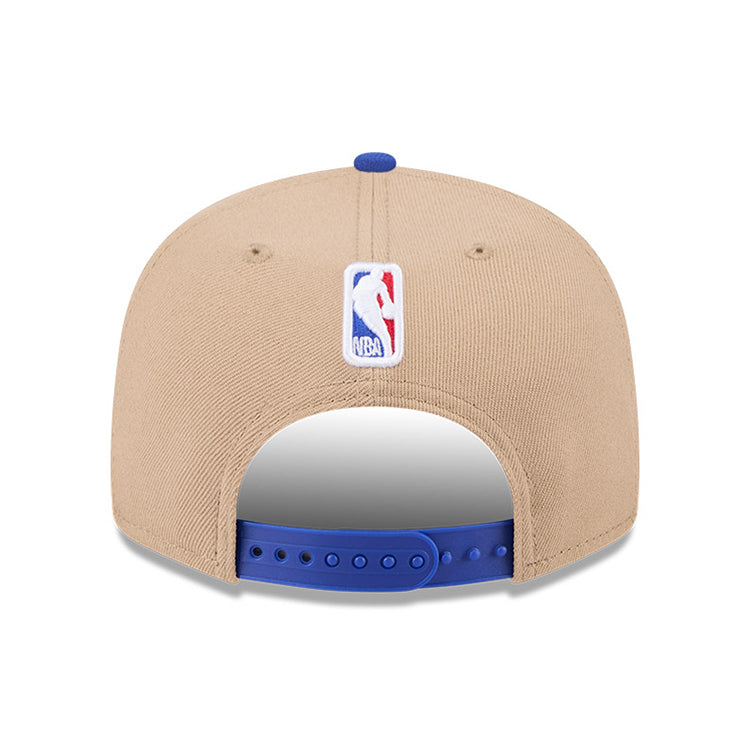 Golden State Warriors NBA 2024 Draft Medium Blue on Camel 9FIFTY Youth Snapback Adjustable Cap