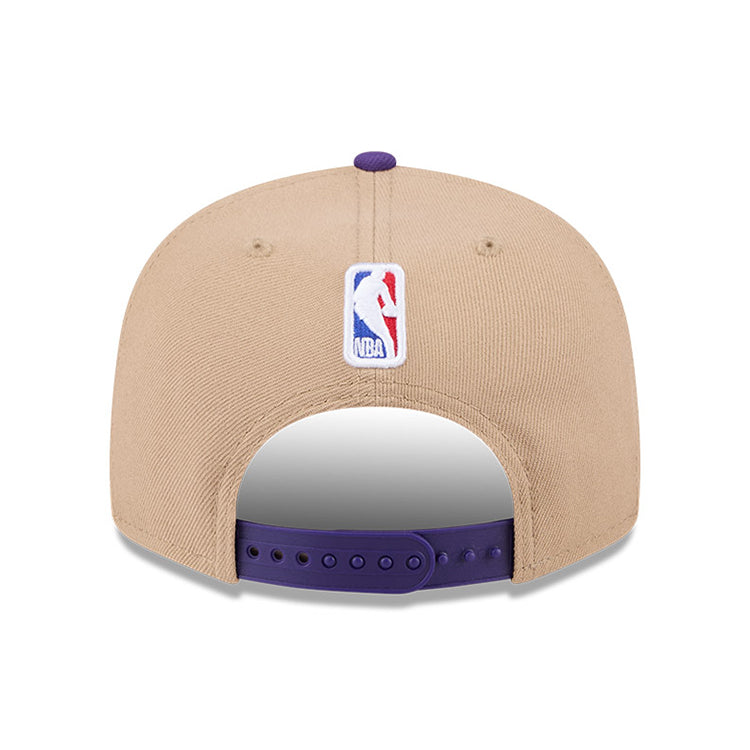 Los Angeles Lakers NBA 2024 Draft Purple on Camel 9FIFTY Youth Snapback Adjustable Cap