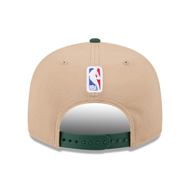 Milwaukee Bucks NBA 2024 Draft Dark Green on Camel 9FIFTY Youth Snapback Adjustable Cap