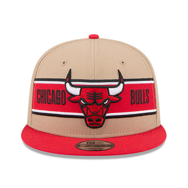 Chicago Bulls NBA 2024 Draft Red on Camel 9FIFTY Youth Snapback Adjustable Cap