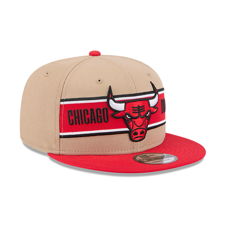 Chicago Bulls NBA 2024 Draft Red on Camel 9FIFTY Youth Snapback Adjustable Cap