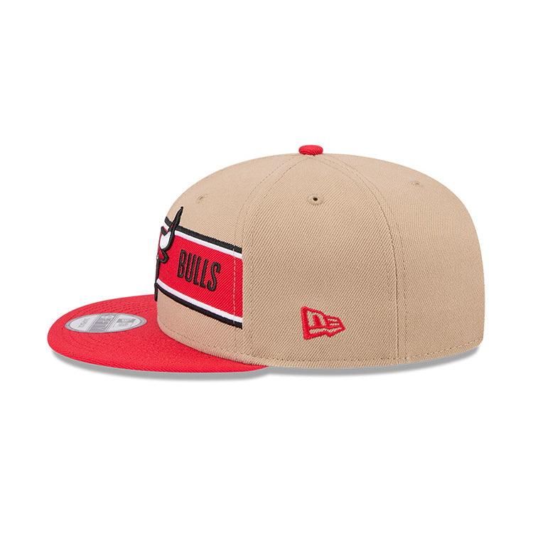 Chicago Bulls NBA 2024 Draft Red on Camel 9FIFTY Youth Snapback Adjustable Cap