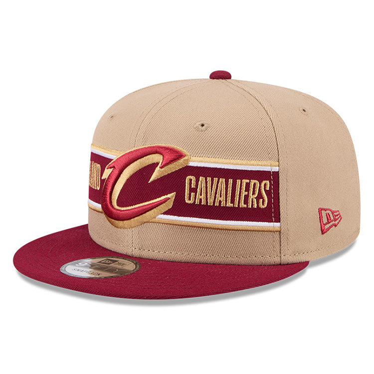 Cleveland Caveliers NBA 2024 Draft Dark Red on Camel 9FIFTY Snapback Adjustable Cap