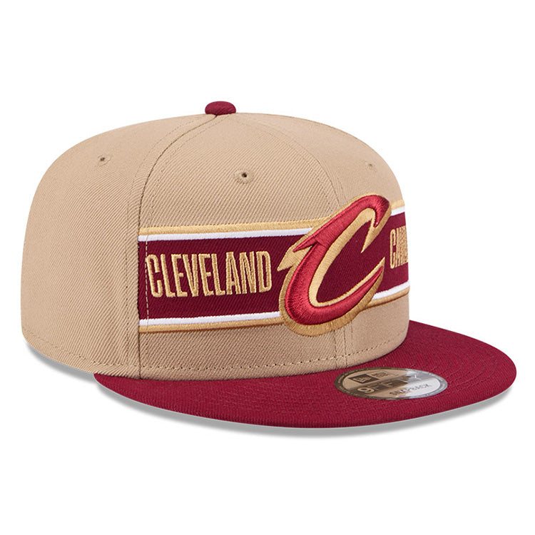 Cleveland Caveliers NBA 2024 Draft Dark Red on Camel 9FIFTY Snapback Adjustable Cap