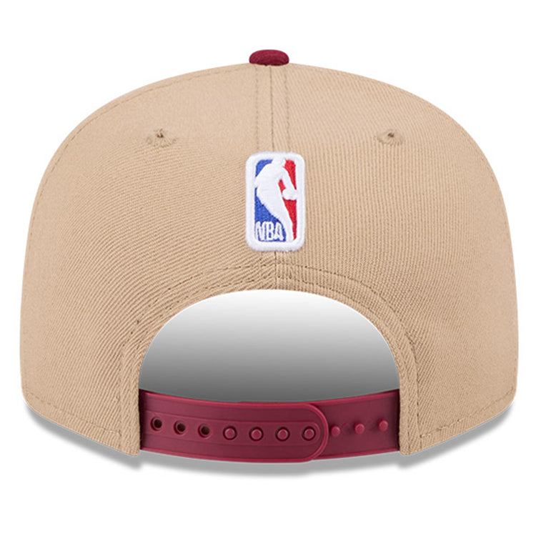 Cleveland Caveliers NBA 2024 Draft Dark Red on Camel 9FIFTY Snapback Adjustable Cap