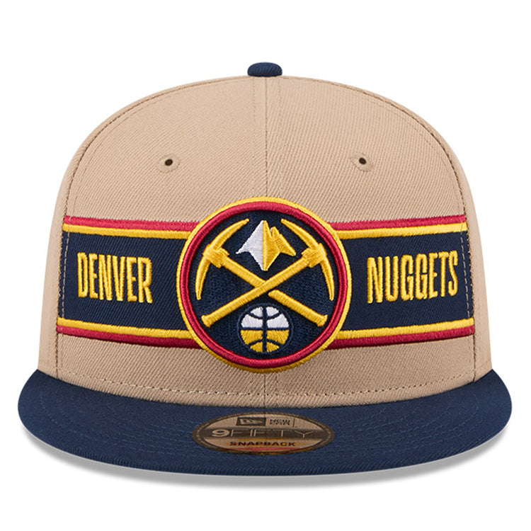 Denver Nuggets NBA 2024 Draft Dark Blue on Camel 9FIFTY Snapback Adjustable Cap