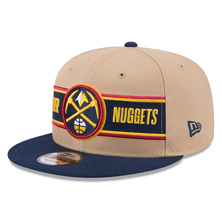 Denver Nuggets NBA 2024 Draft Dark Blue on Camel 9FIFTY Snapback Adjustable Cap