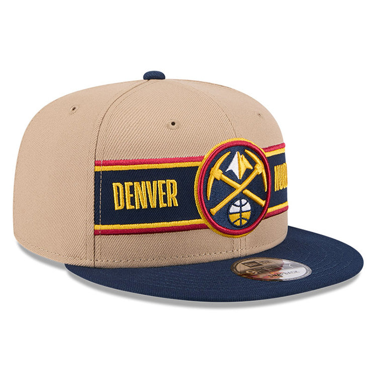 Denver Nuggets NBA 2024 Draft Dark Blue on Camel 9FIFTY Snapback Adjustable Cap