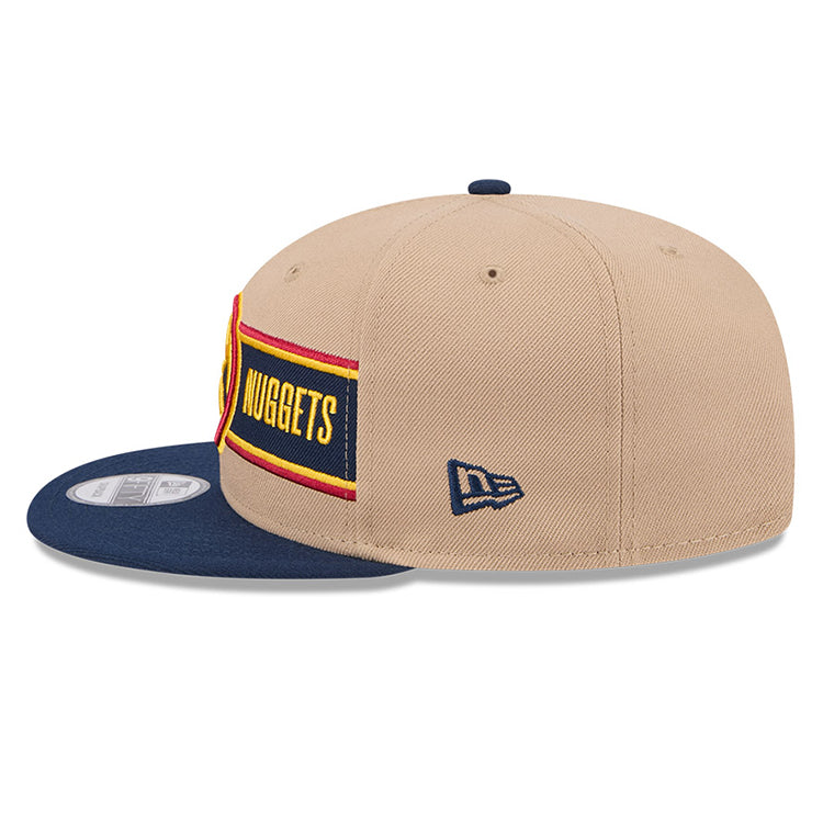 Denver Nuggets NBA 2024 Draft Dark Blue on Camel 9FIFTY Snapback Adjustable Cap