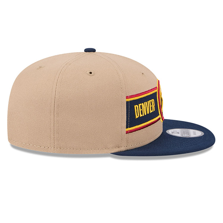 Denver Nuggets NBA 2024 Draft Dark Blue on Camel 9FIFTY Snapback Adjustable Cap