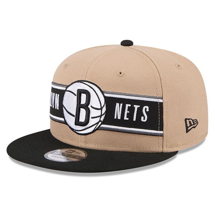 Brooklyn Nets NBA 2024 Draft Black on Camel 9FIFTY Snapback Adjustable Cap