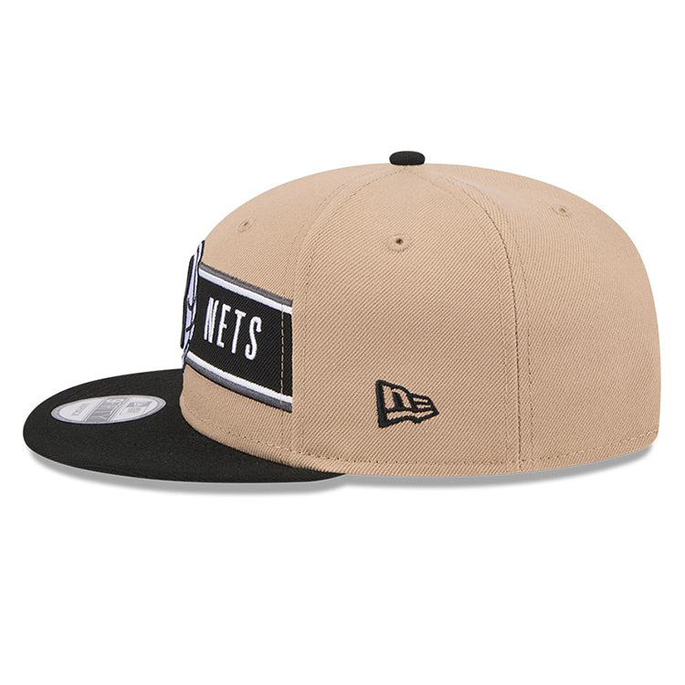 Brooklyn Nets NBA 2024 Draft Black on Camel 9FIFTY Snapback Adjustable Cap