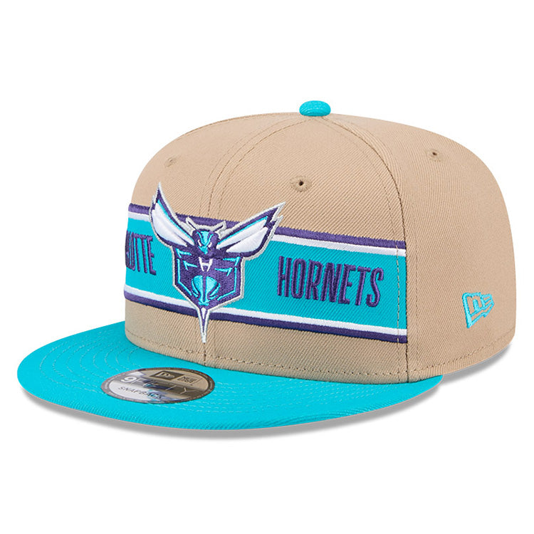 Charlotte Hornets NBA 2024 Draft Turquoise on Camel 9FIFTY Snapback Adjustable Cap