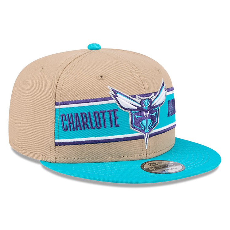 Charlotte Hornets NBA 2024 Draft Turquoise on Camel 9FIFTY Snapback Adjustable Cap