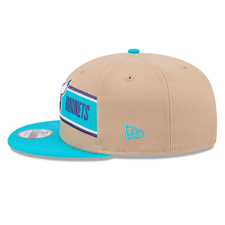 Charlotte Hornets NBA 2024 Draft Turquoise on Camel 9FIFTY Snapback Adjustable Cap