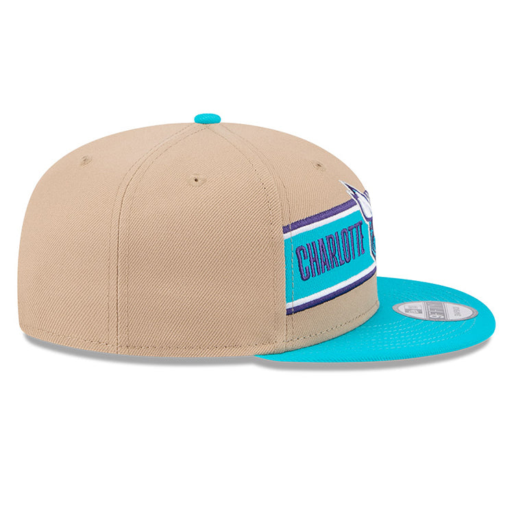 Charlotte Hornets NBA 2024 Draft Turquoise on Camel 9FIFTY Snapback Adjustable Cap