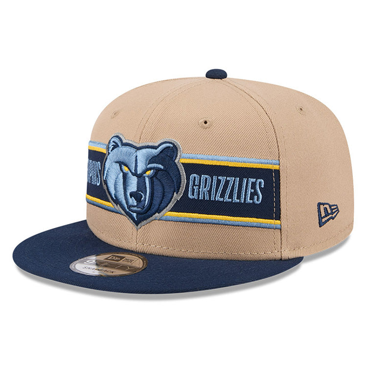 Memphis Grizzlies NBA 2024 Draft Dark Blue on Camel 9FIFTY Snapback Adjustable Cap