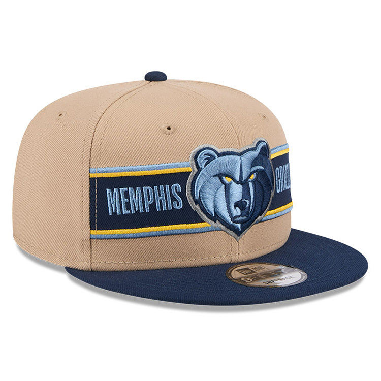 Memphis Grizzlies NBA 2024 Draft Dark Blue on Camel 9FIFTY Snapback Adjustable Cap