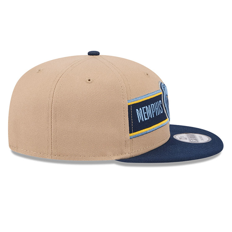 Memphis Grizzlies NBA 2024 Draft Dark Blue on Camel 9FIFTY Snapback Adjustable Cap