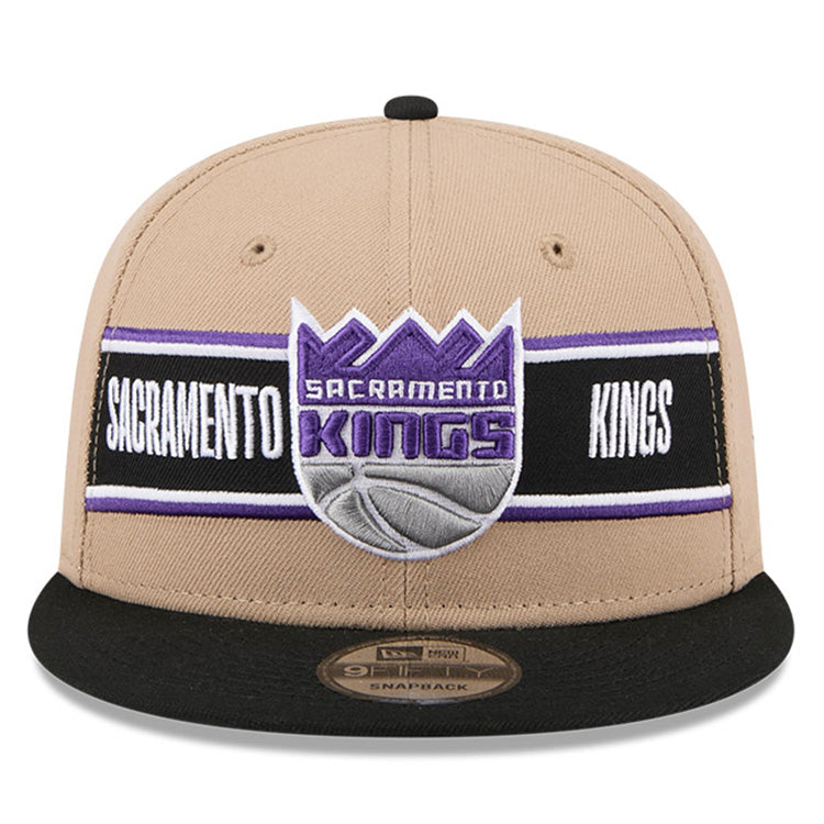 Sacramento Kings NBA 2024 Draft Gray on Camel 9FIFTY Snapback Adjustable Cap