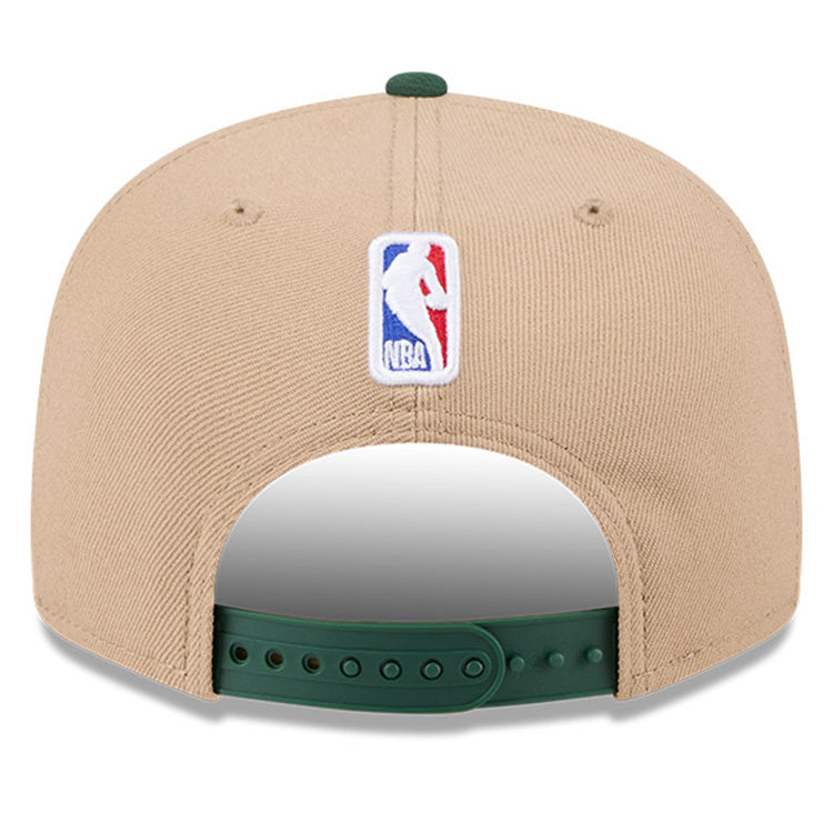 Milwaukee Bucks NBA 2024 Draft Dark Green on Camel 9FIFTY Snapback Adjustable Cap