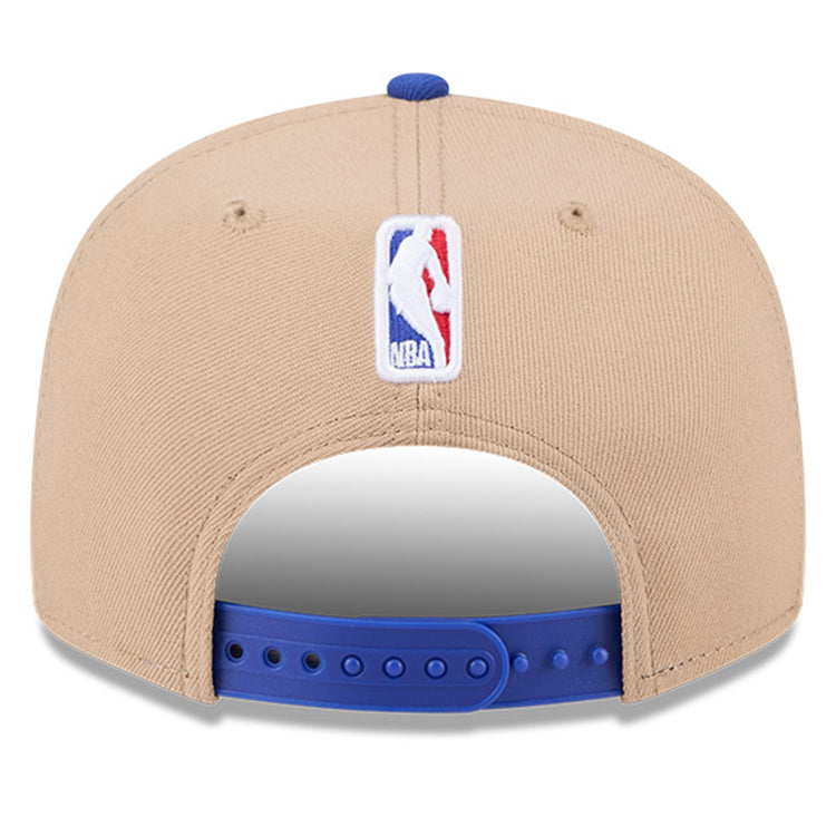 Philadelphia 76ERS NBA 2024 Draft Medium Blue on Camel 9FIFTY Snapback Adjustable Cap