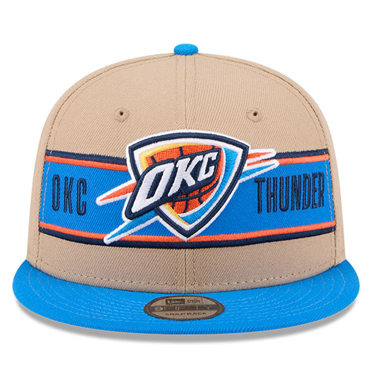 Oklahoma City Thunders NBA 2024 Draft Medium Blue on Camel 9FIFTY Snapback Adjustable Cap