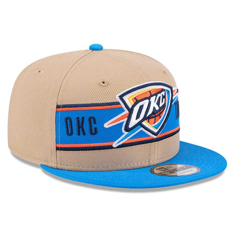 Oklahoma City Thunders NBA 2024 Draft Medium Blue on Camel 9FIFTY Snapback Adjustable Cap