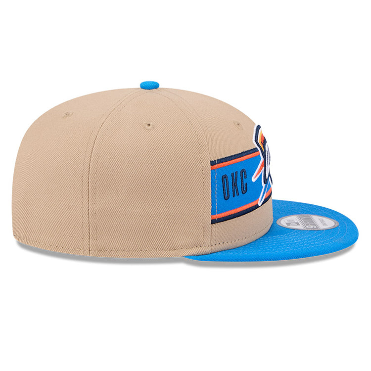 Oklahoma City Thunders NBA 2024 Draft Medium Blue on Camel 9FIFTY Snapback Adjustable Cap