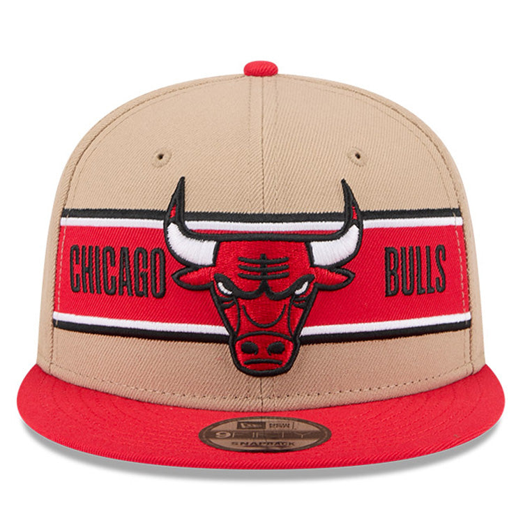 Chicago Bulls NBA 2024 Draft Red on Camel 9FIFTY Snapback Adjustable Cap